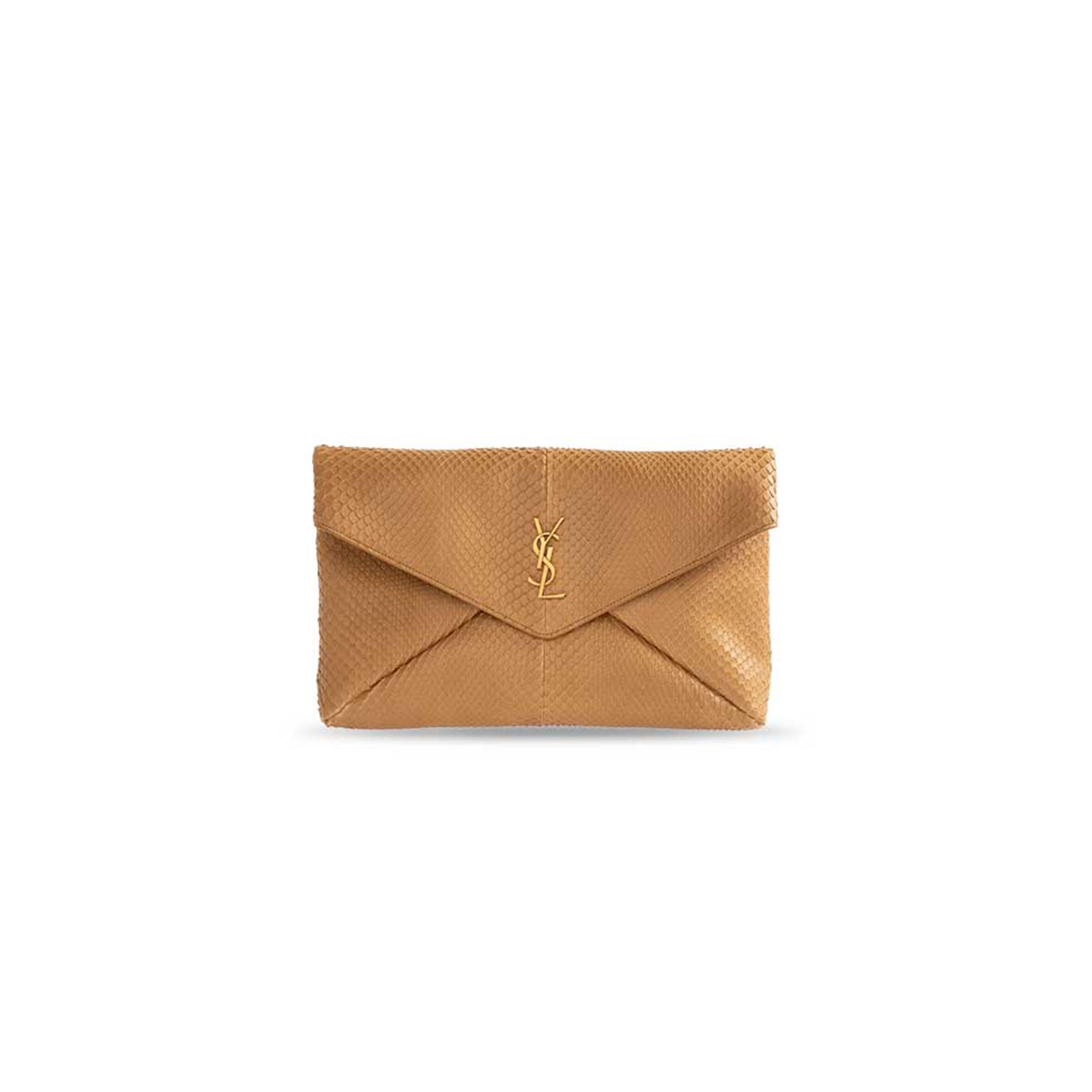 YSL CASSANDRE LARGE ENVELOPE CLUTCH 'TOPAZ YELLOW' 769307 (29.5*18*4.5cm)